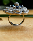 Blue Sapphire Adjustable Ring