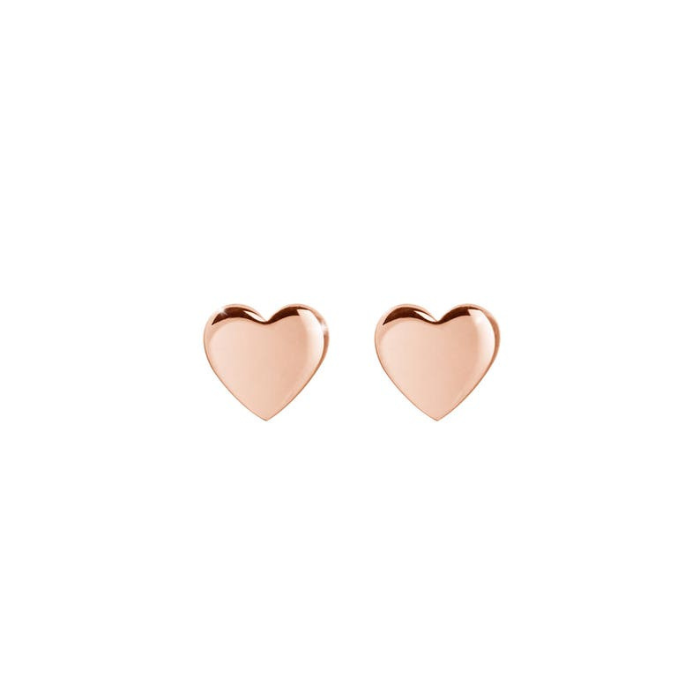 Rose Gold Plated Heart Shaped Earring by CHOKHA INDIA 