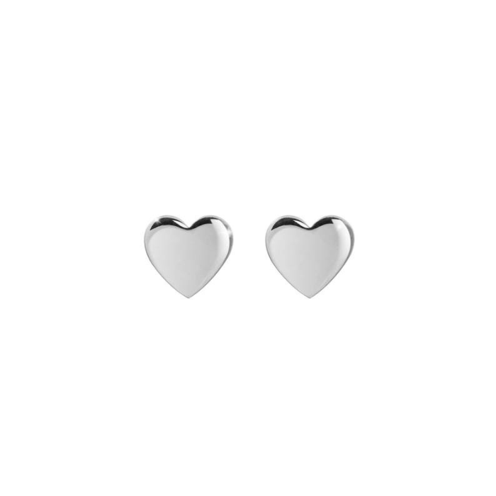 Si;ver & Platinum Plated Heart Shaped Earring by CHOKHA INDIA 