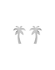 Palm tree earrings in silver finish by chokha india